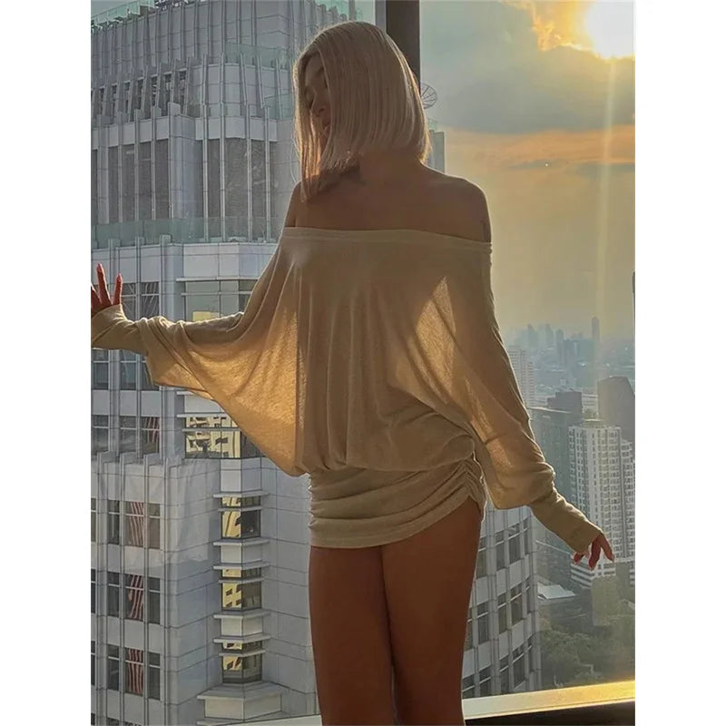 Backless Patchwork Mini Dress