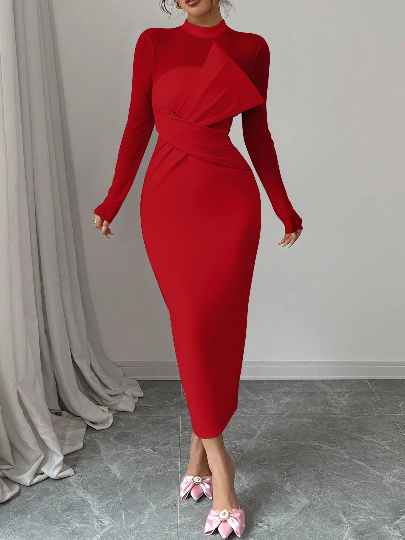 Sexy Turtleneck Maxi Dress