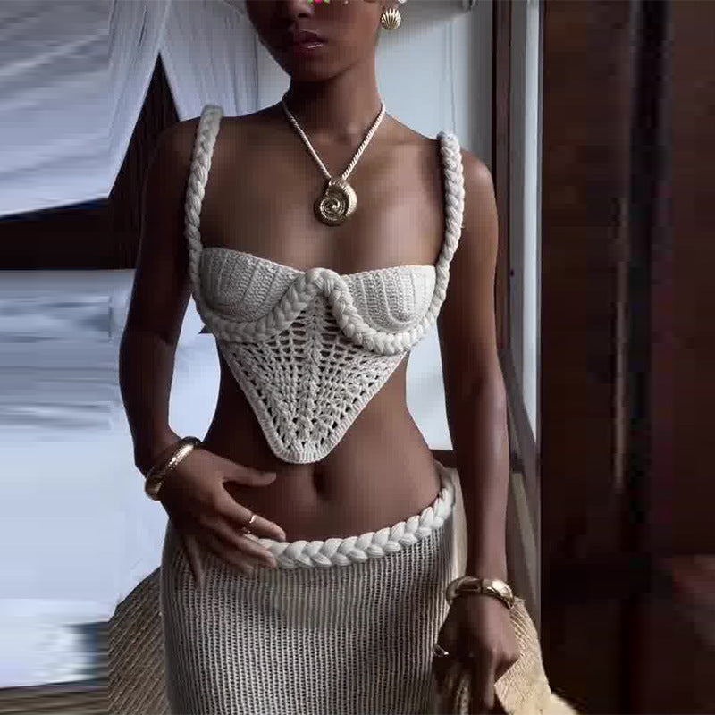 Square Collar Knit Set