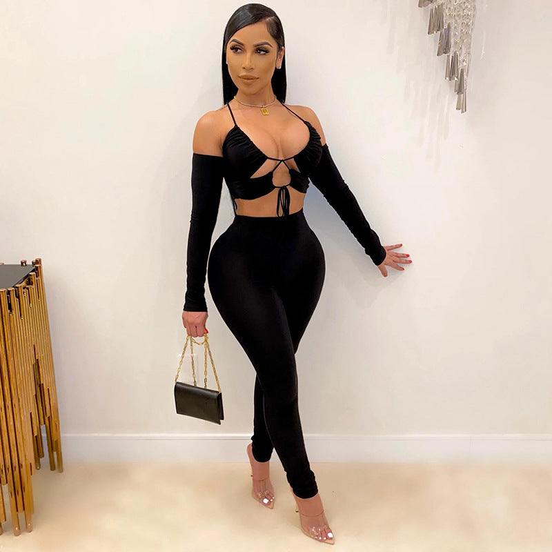 Long Sleeve Strapless Outfit