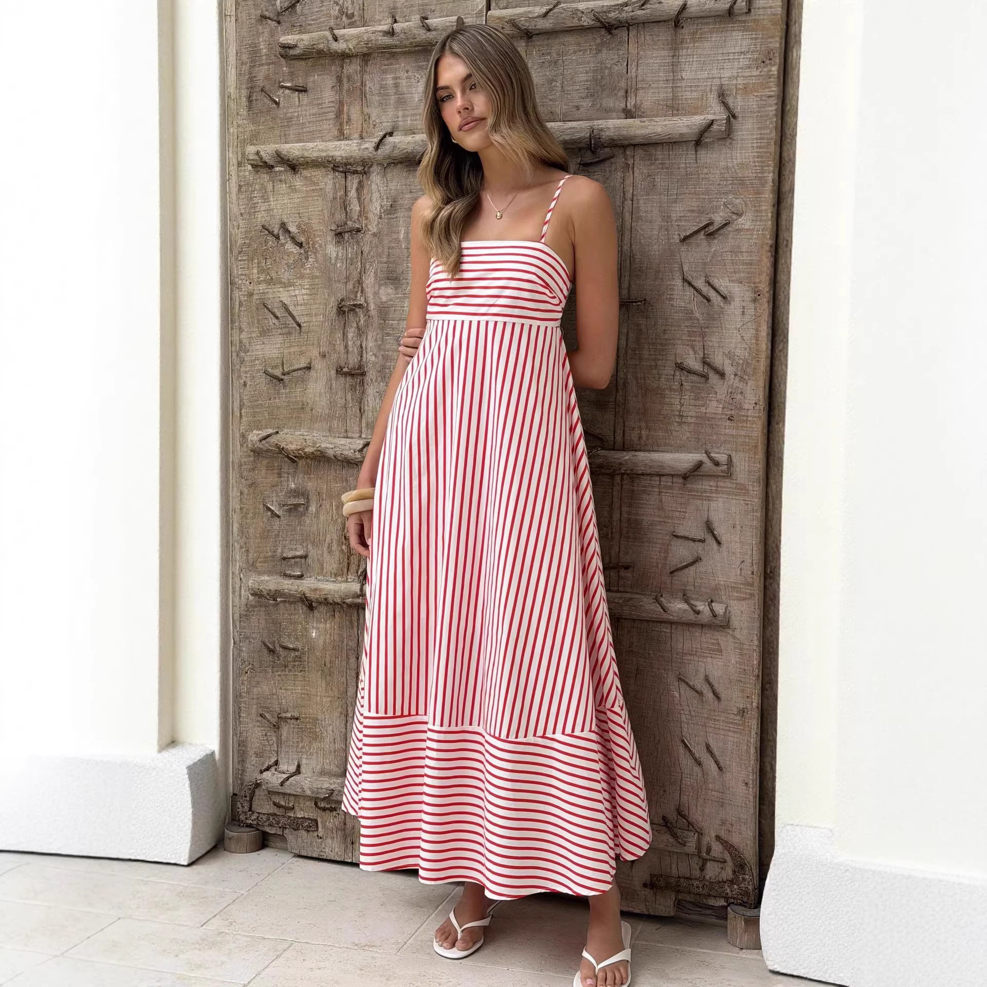 Summer Striped Maxi Dress
