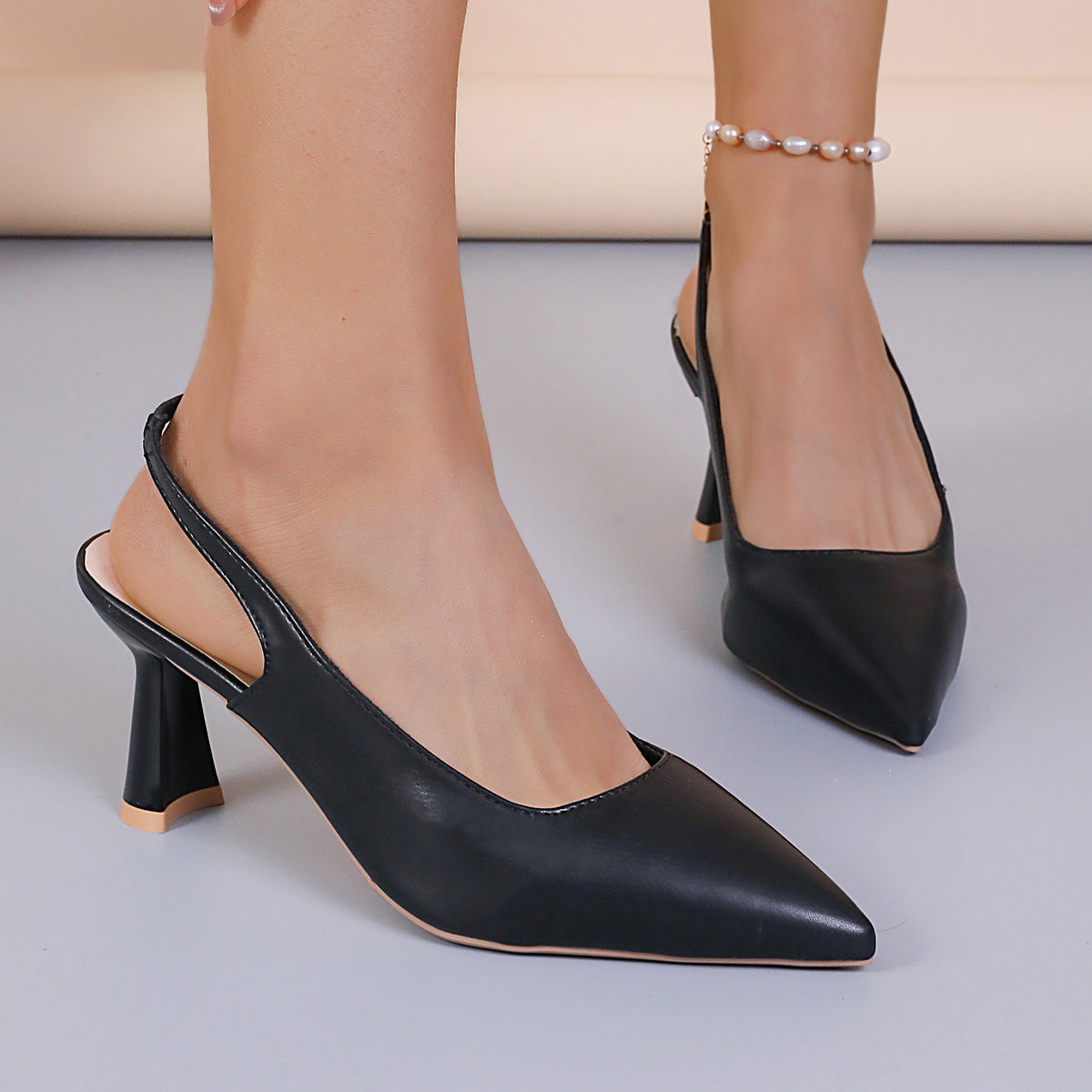 Sling back Pointed High Heel Stilettos