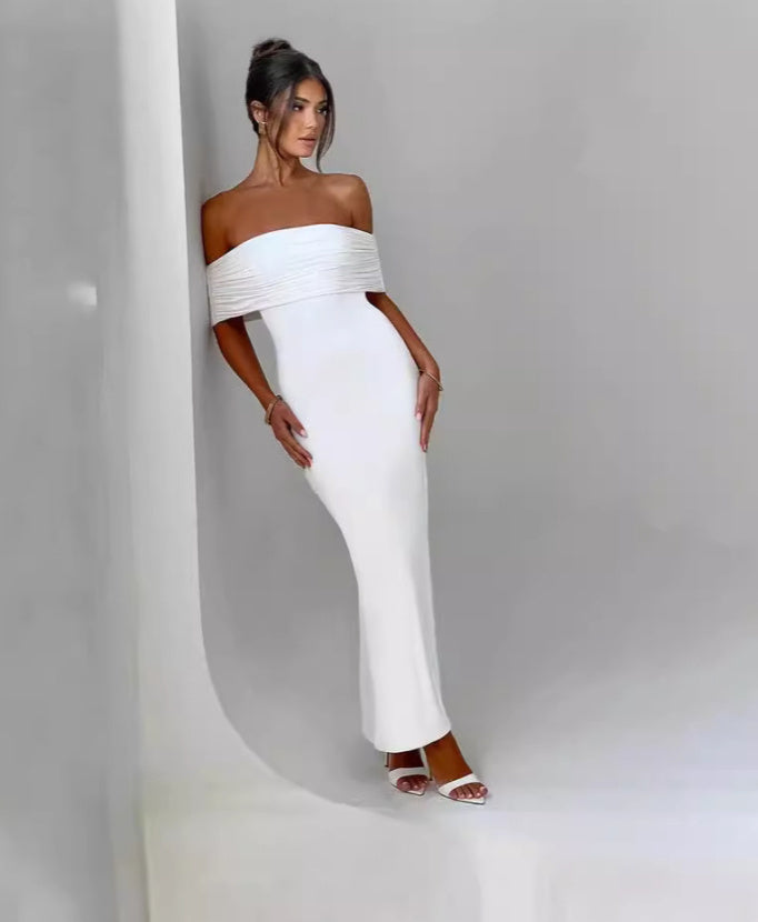 Elegant Backless Off-Shoulder