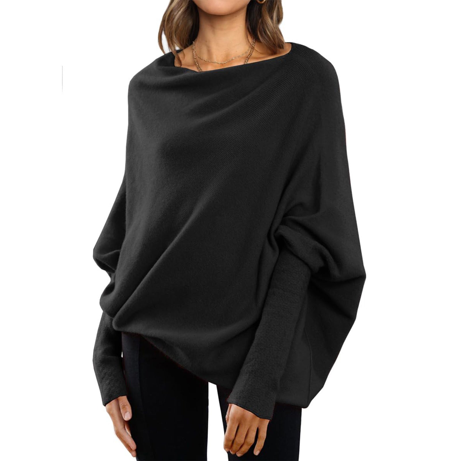 Loose Bat Sleeve Sweater