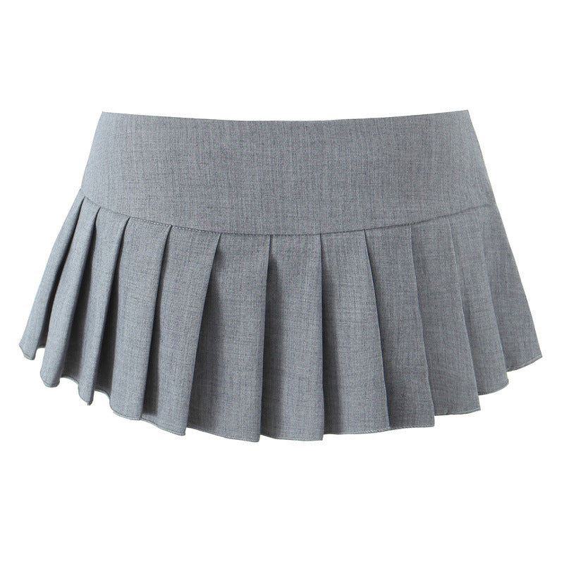 Sexy Navel Pleated A-Line Skirt
