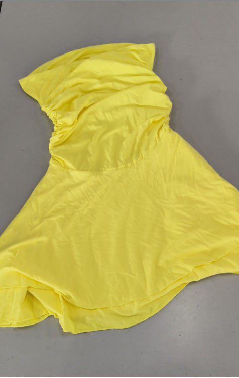 Pleated Tube Top Dress