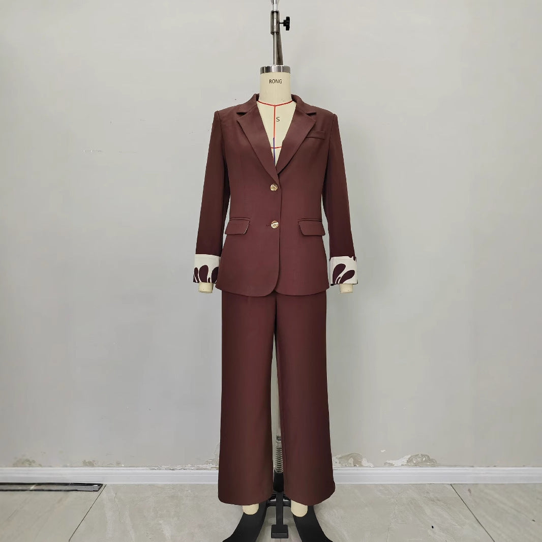 Dark Brown Slim Women's Suit