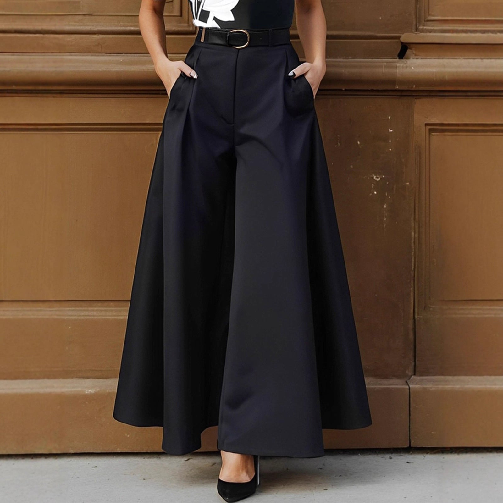 High Waist Wide-Leg Pants