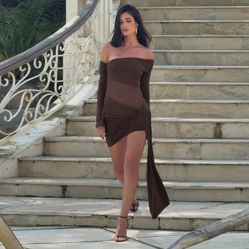 Cross Shoulder Bodycon Dress