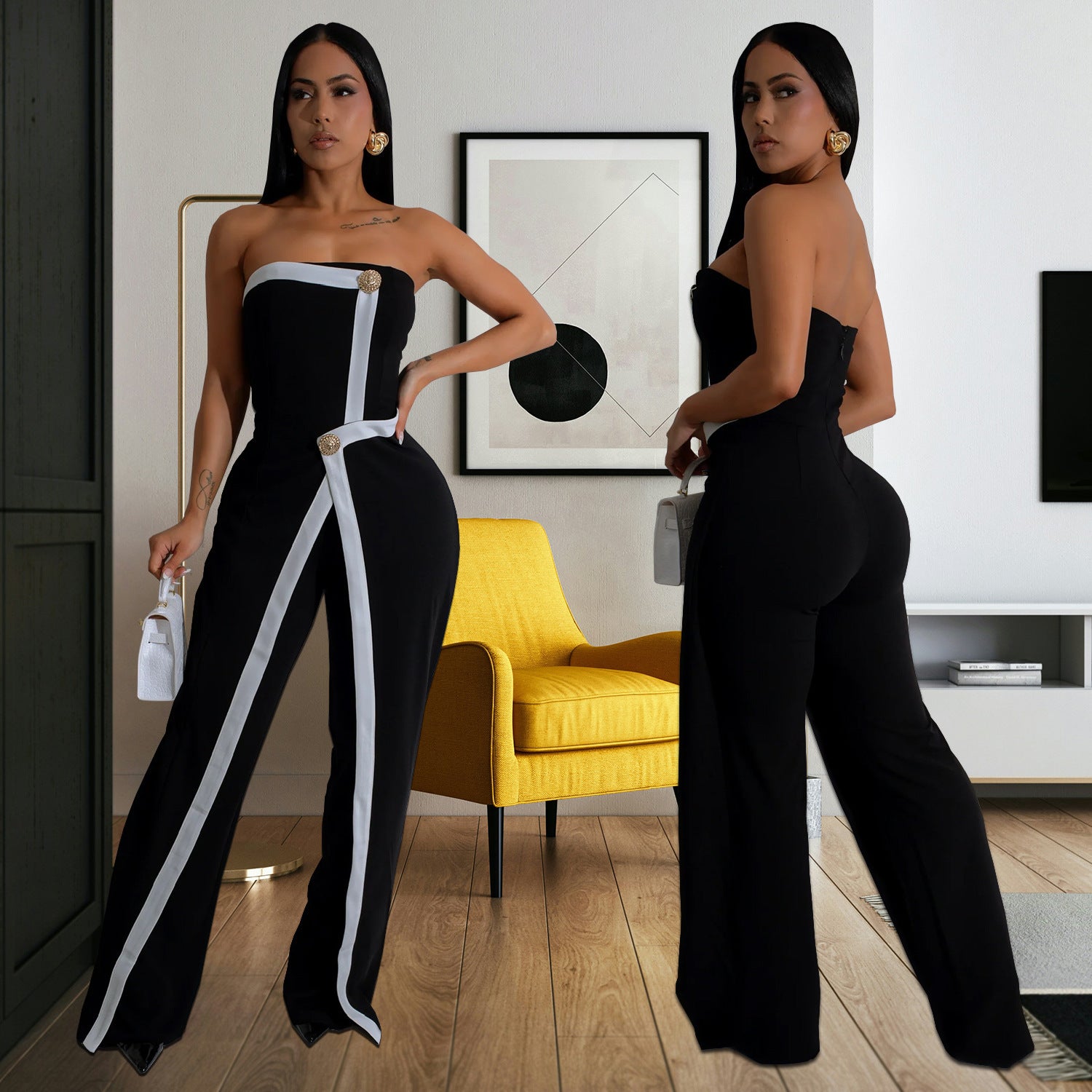 Sexy Tube Top Women's Jumpsuit