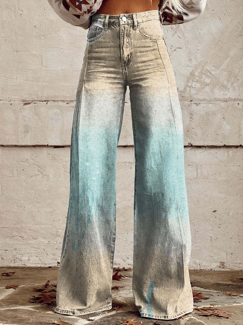 Wide-Leg Thermal Jeans
