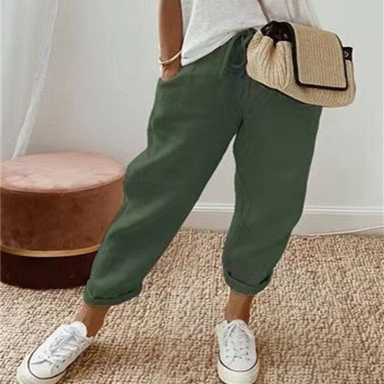 Cotton Linen Casual Pants