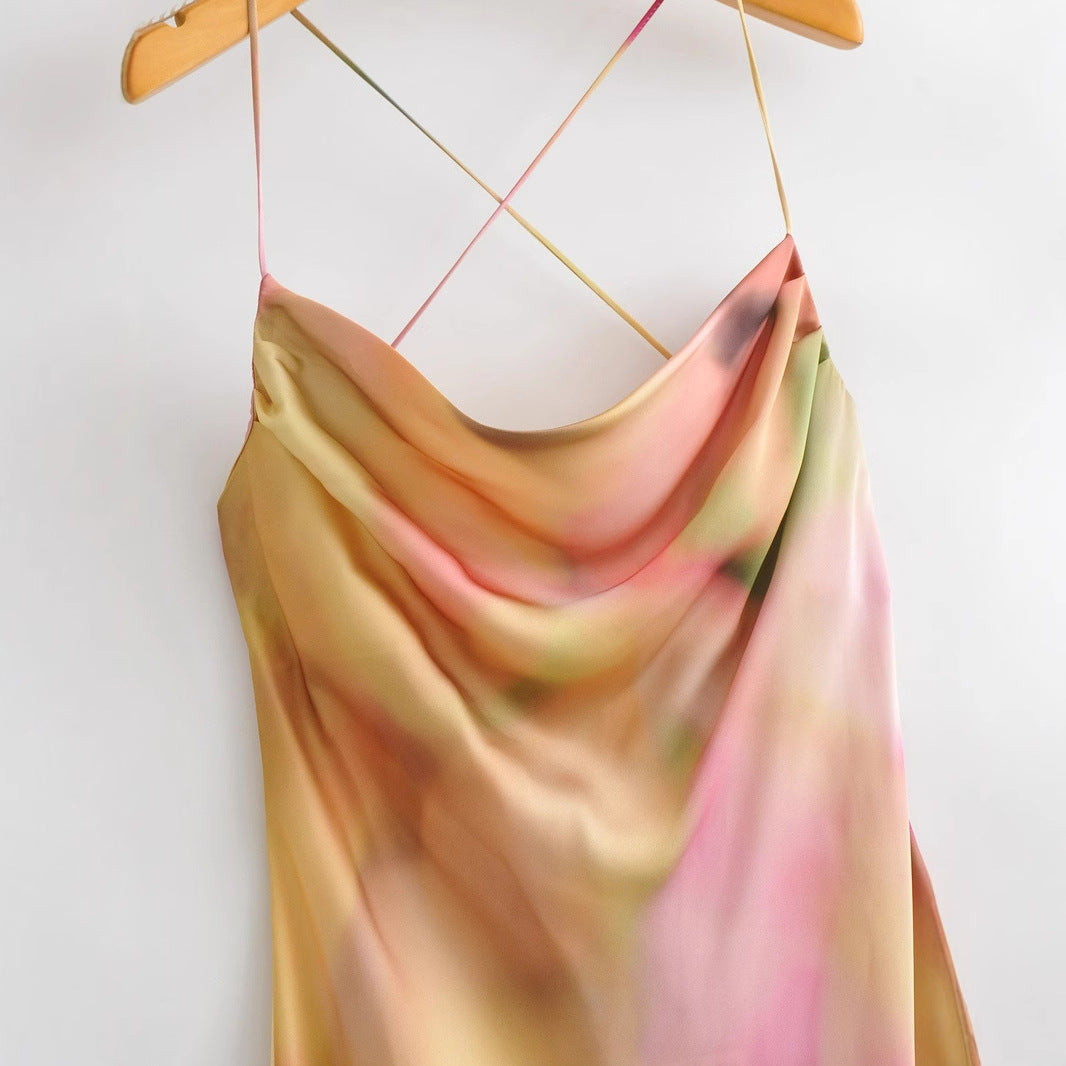 European American Satin Dress Women