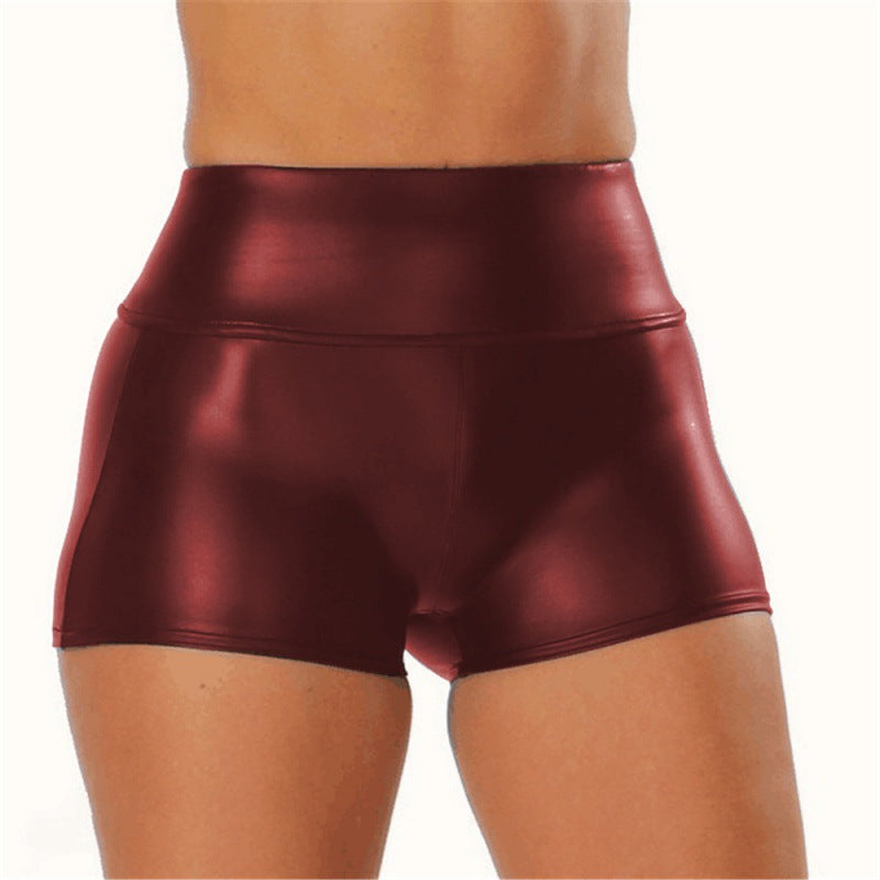 Bodycon Hip-Hugging Leather Shorts Outfit