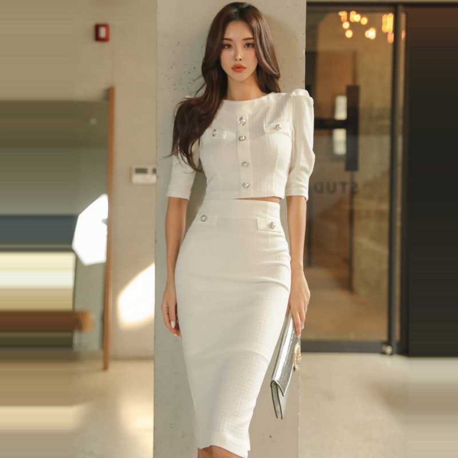 Top Waist-tight Business Hip-wrapped Dress Suit