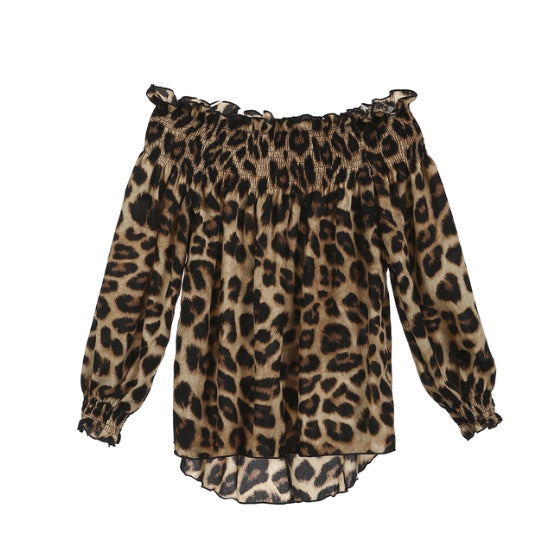 Off-Shoulder Leopard Top