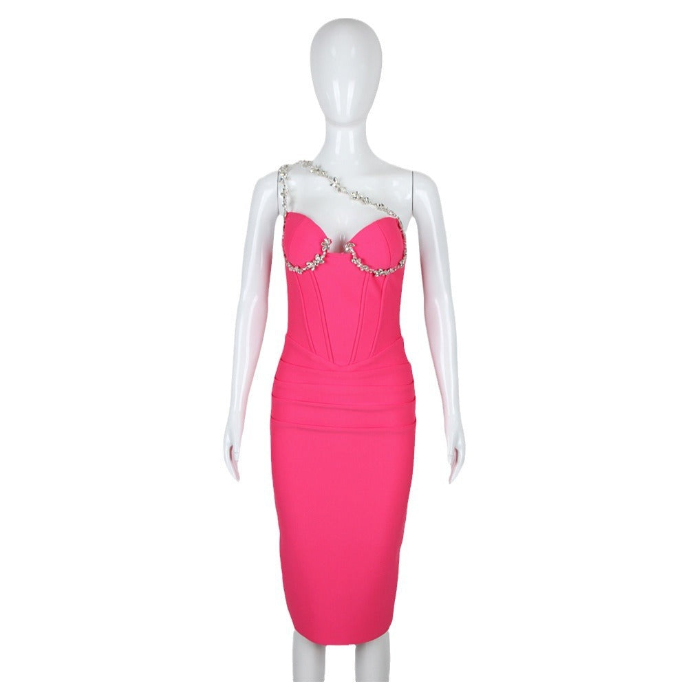 Oblique Sun-Top Sleeveless Dress
