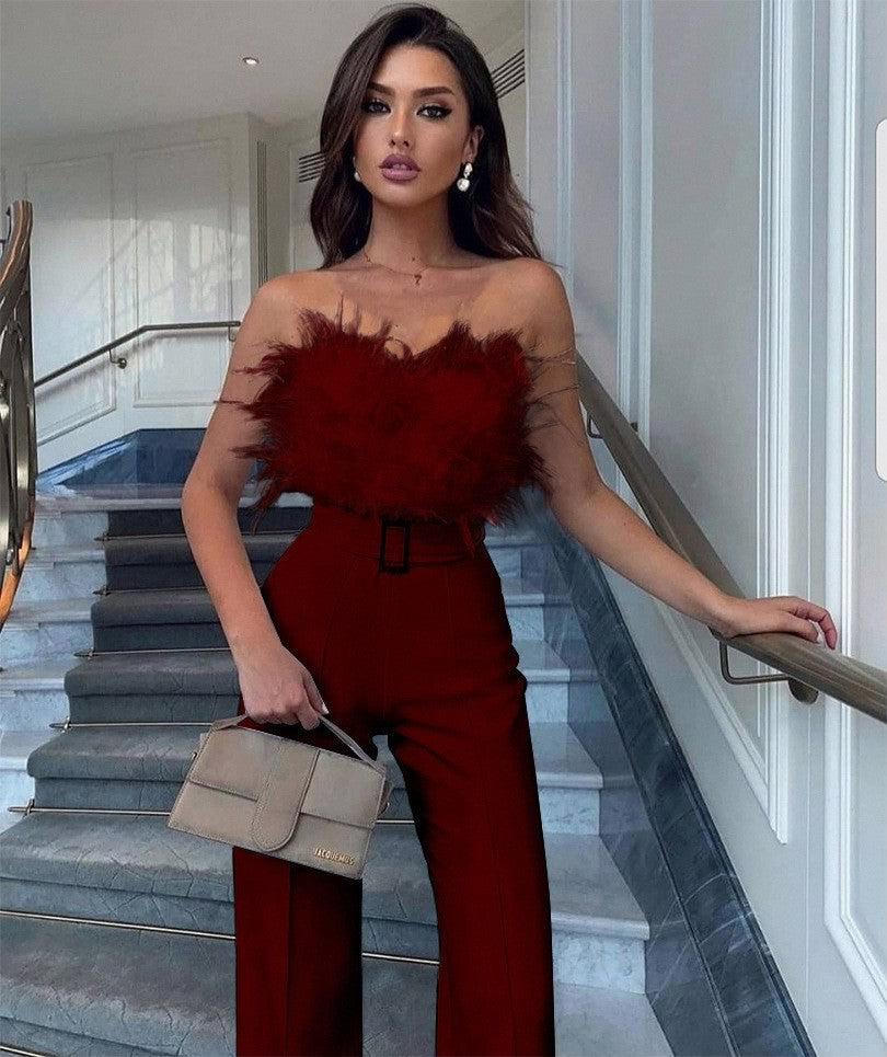 Feather Tube Women's Jumpsuit