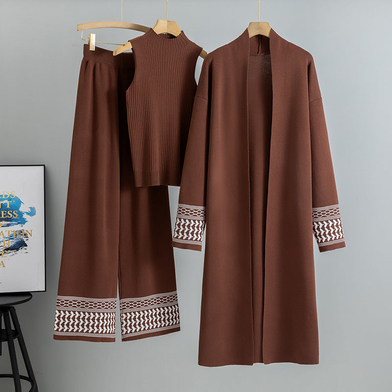 Elegant Cardigan Wide Leg Set