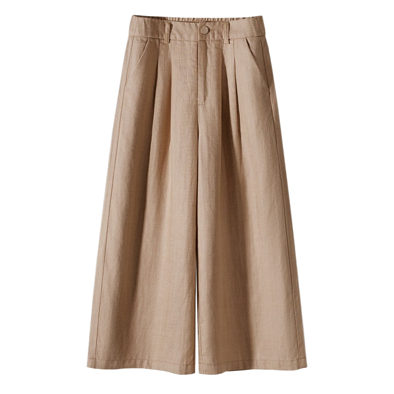 Pantalones ligeros casuales de pernera ancha.