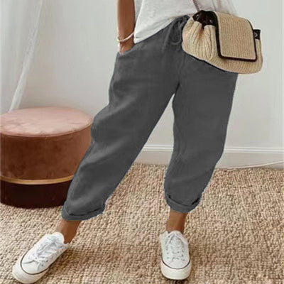 Cotton Linen Casual Pants