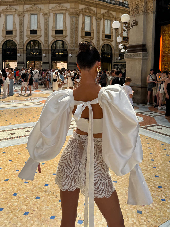 Solid Long Sleeve Crop