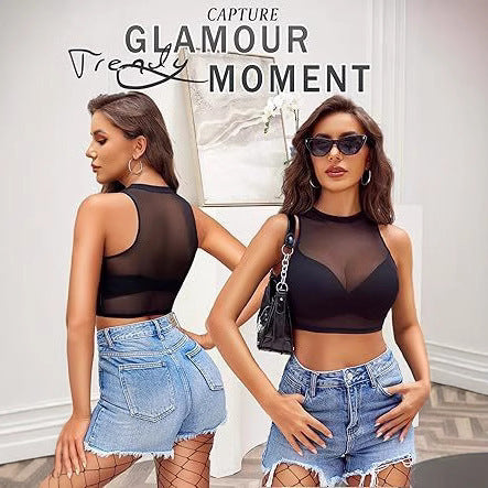 Mesh Lace See-Through