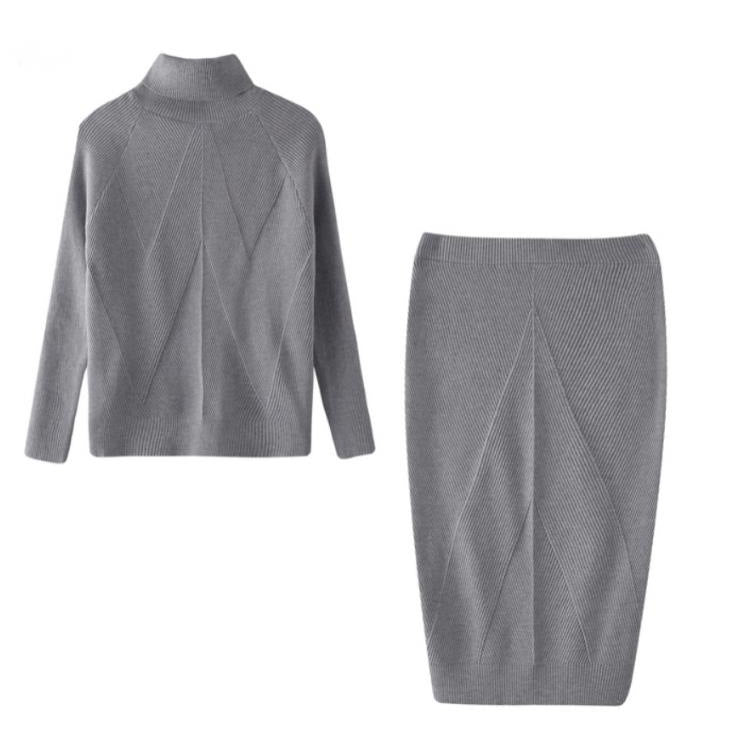 Turtleneck Knitted Sweater Dress