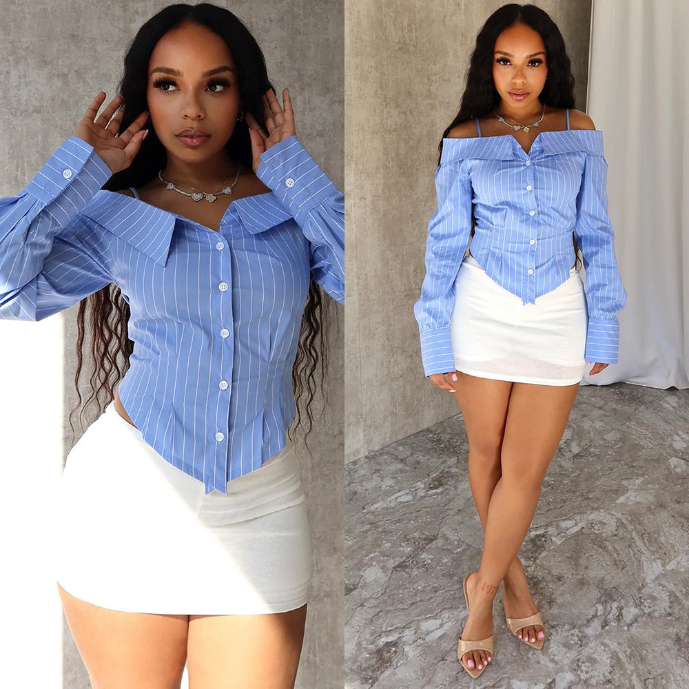 Off-Shoulder Hot Girl Shirt