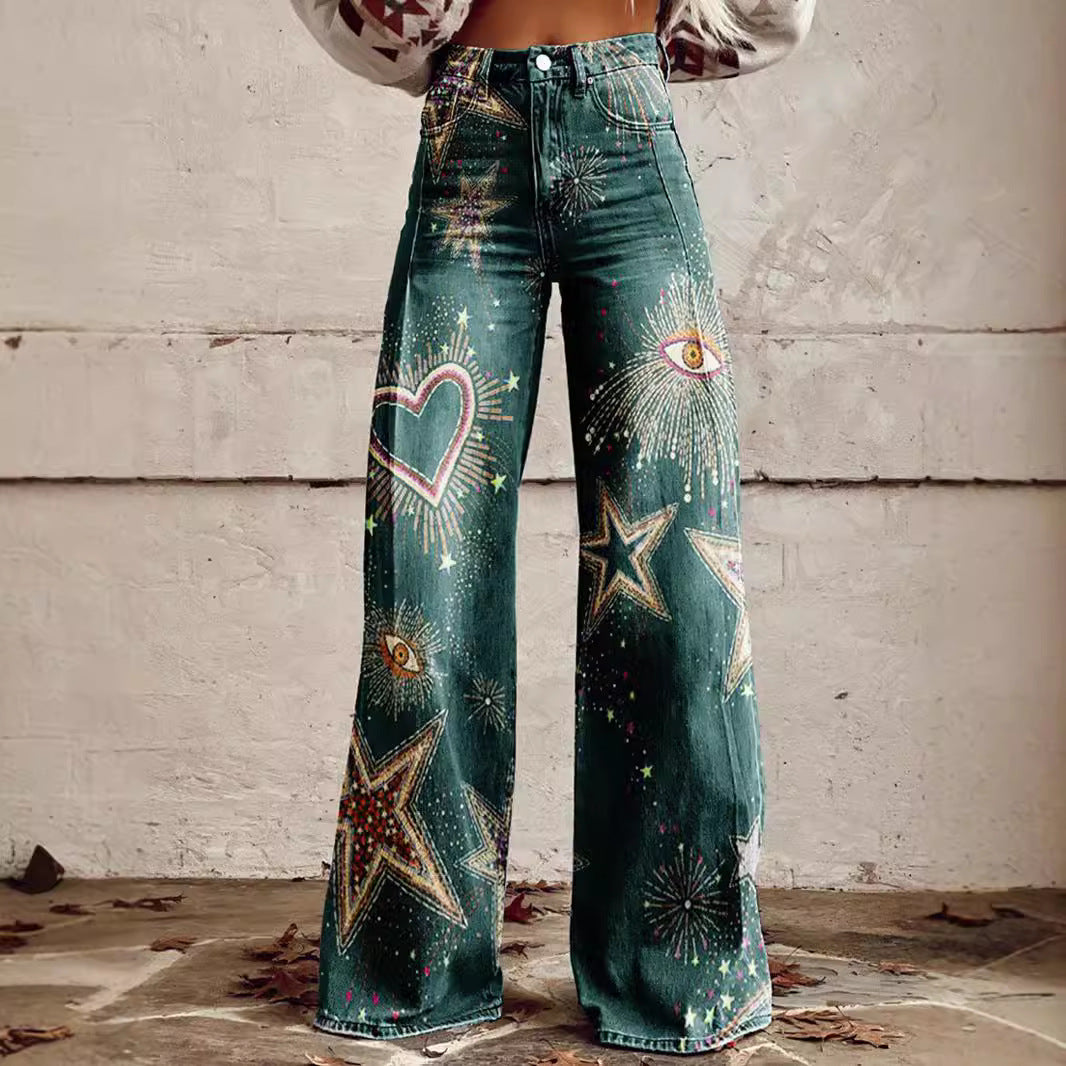 Plus Size Women’s Denim Casual Pants