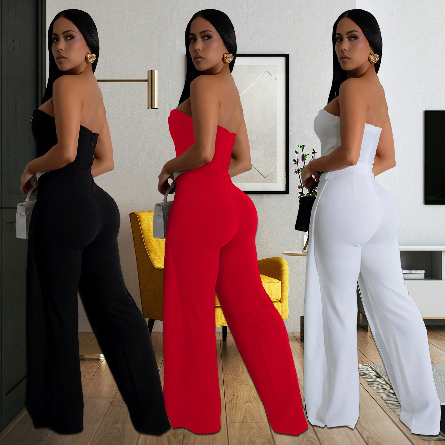 Sexy Tube Top Women's Jumpsuit