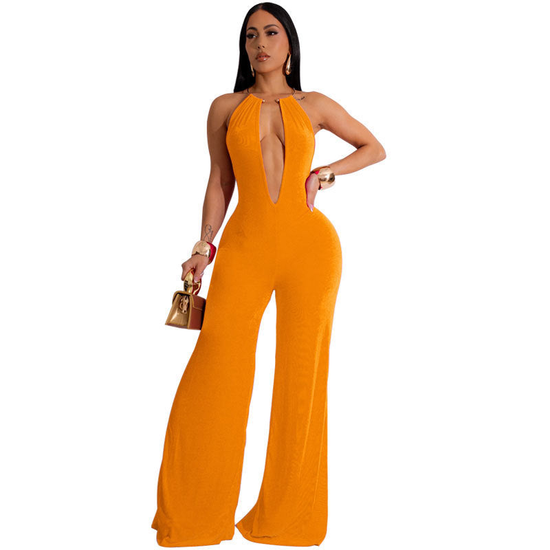 Solid Color Sexy Women's Jumpsuit