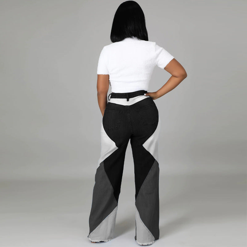 Washed Stitch Denim Jeans