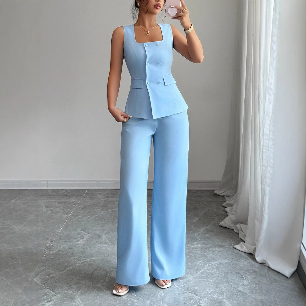 Fashionable  Top With Casual Pants Set