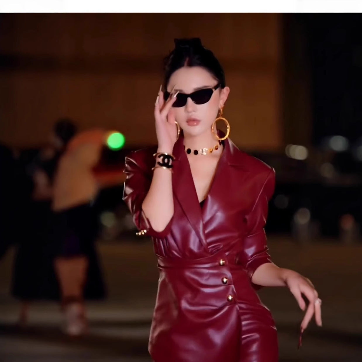 Red Leather Dress