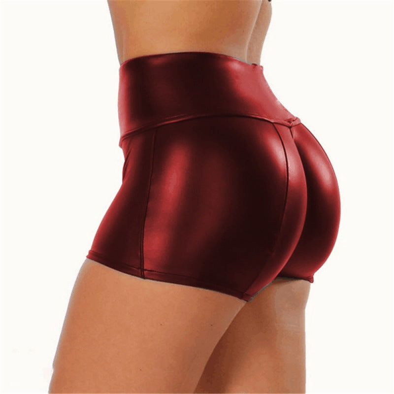 Bodycon Hip-Hugging Leather Shorts Outfit