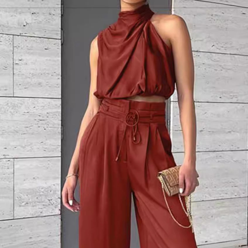 Sleeveless Two-Piece Set