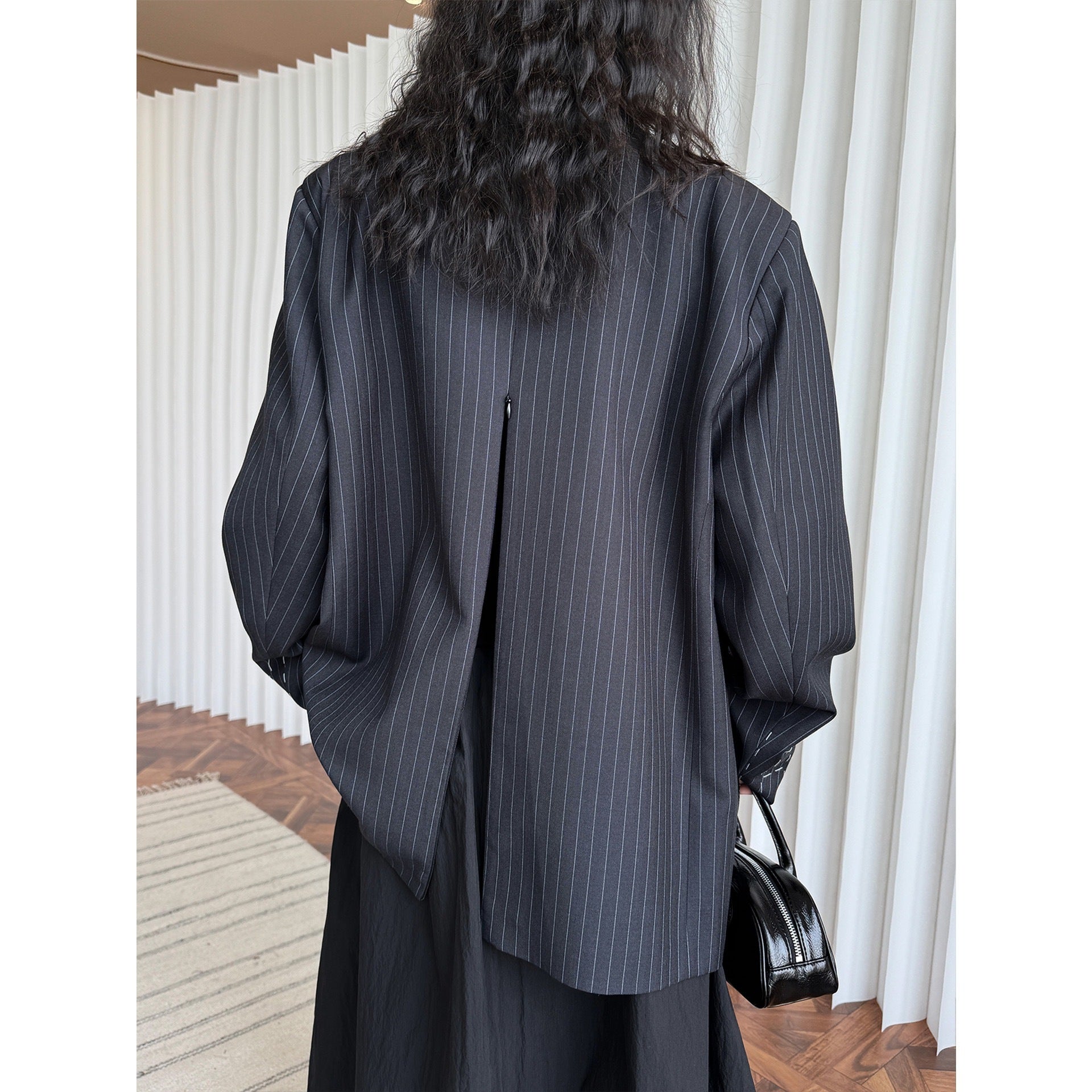 Casual Striped Suit Coat