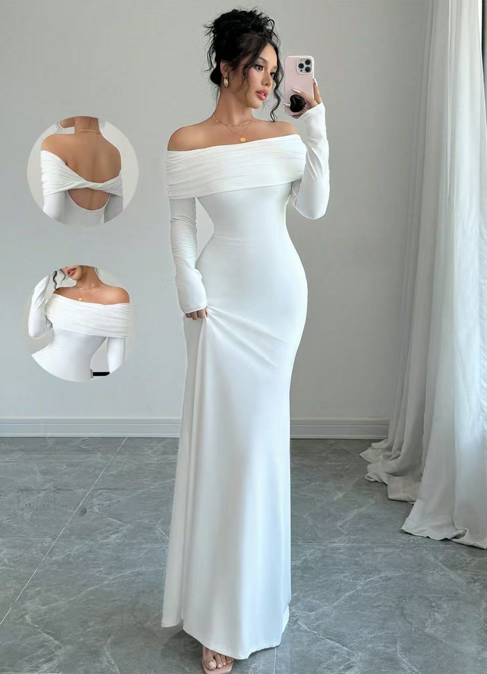 Women's  Off-shoulder Fashion Slim