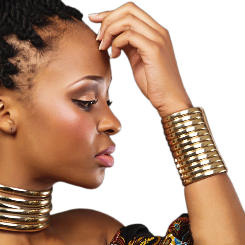 Fashion Exaggerated Necklace Choker Bracelet Set