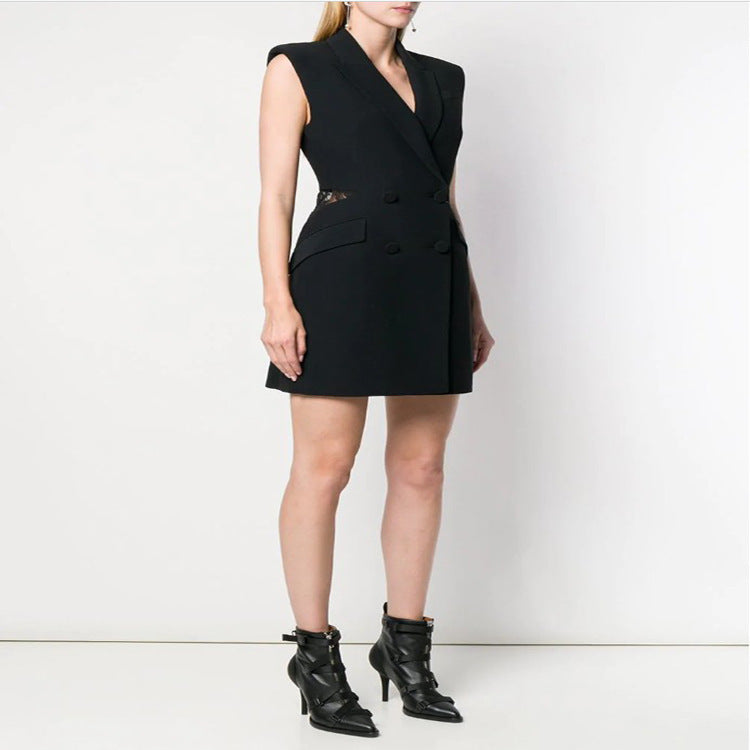 Sexy Black Lace Mini Dress