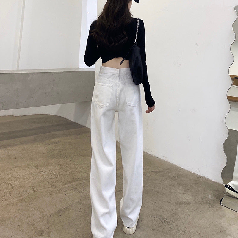 Loose White Jeans