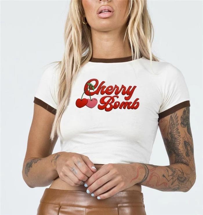 Women's Fashion Casual Printing Short-sleeved Top