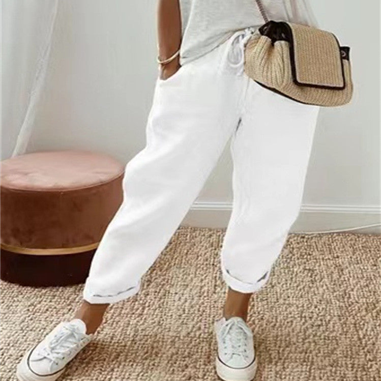 Cotton Linen Casual Pants