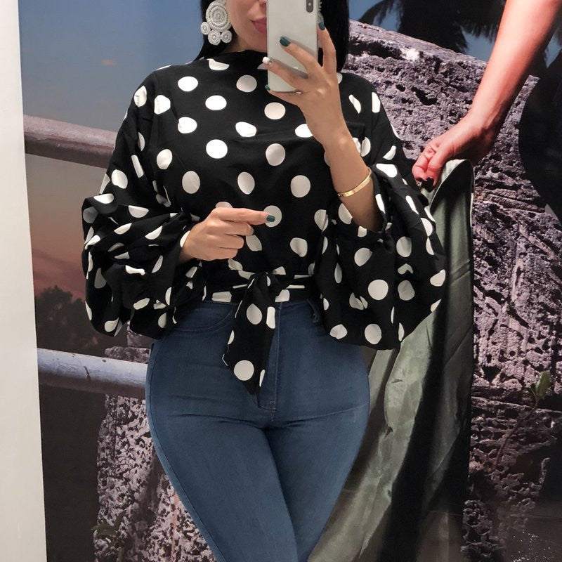 Trendy Women's Polka Dot Top
