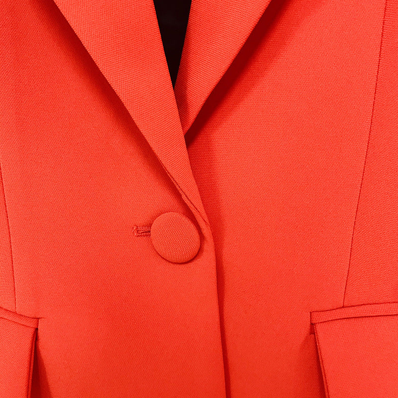 One Button Suit Bell Bottom Pants