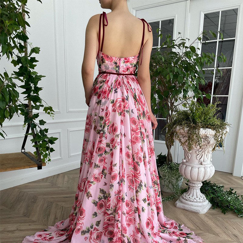 Women's Vintage Printed Maxi Dress