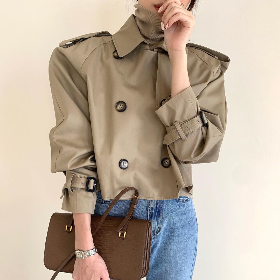 Women’s Autumn Short Trench Coat