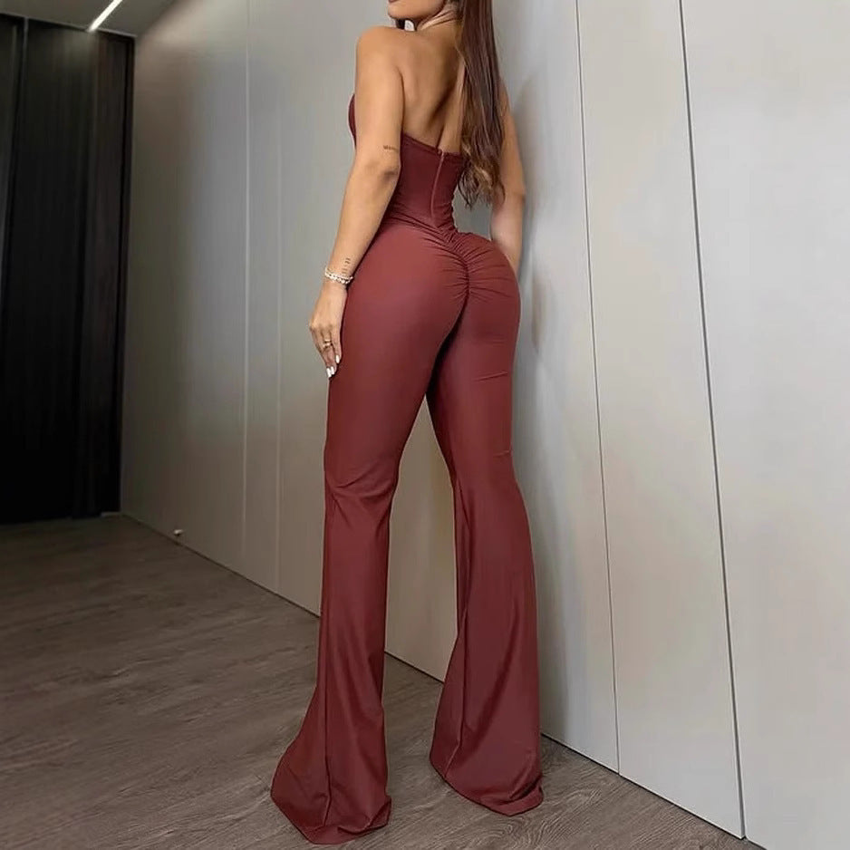 Elegant Solid Color Women’s Jumpsuit