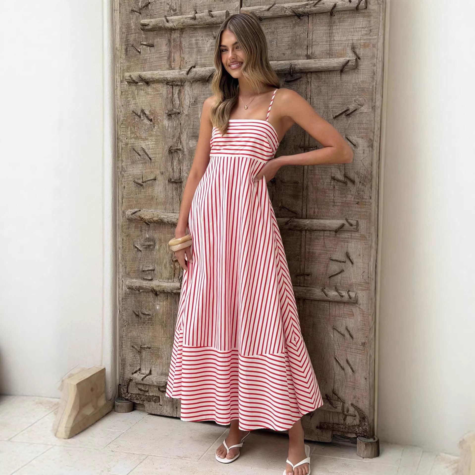 Summer Striped Maxi Dress